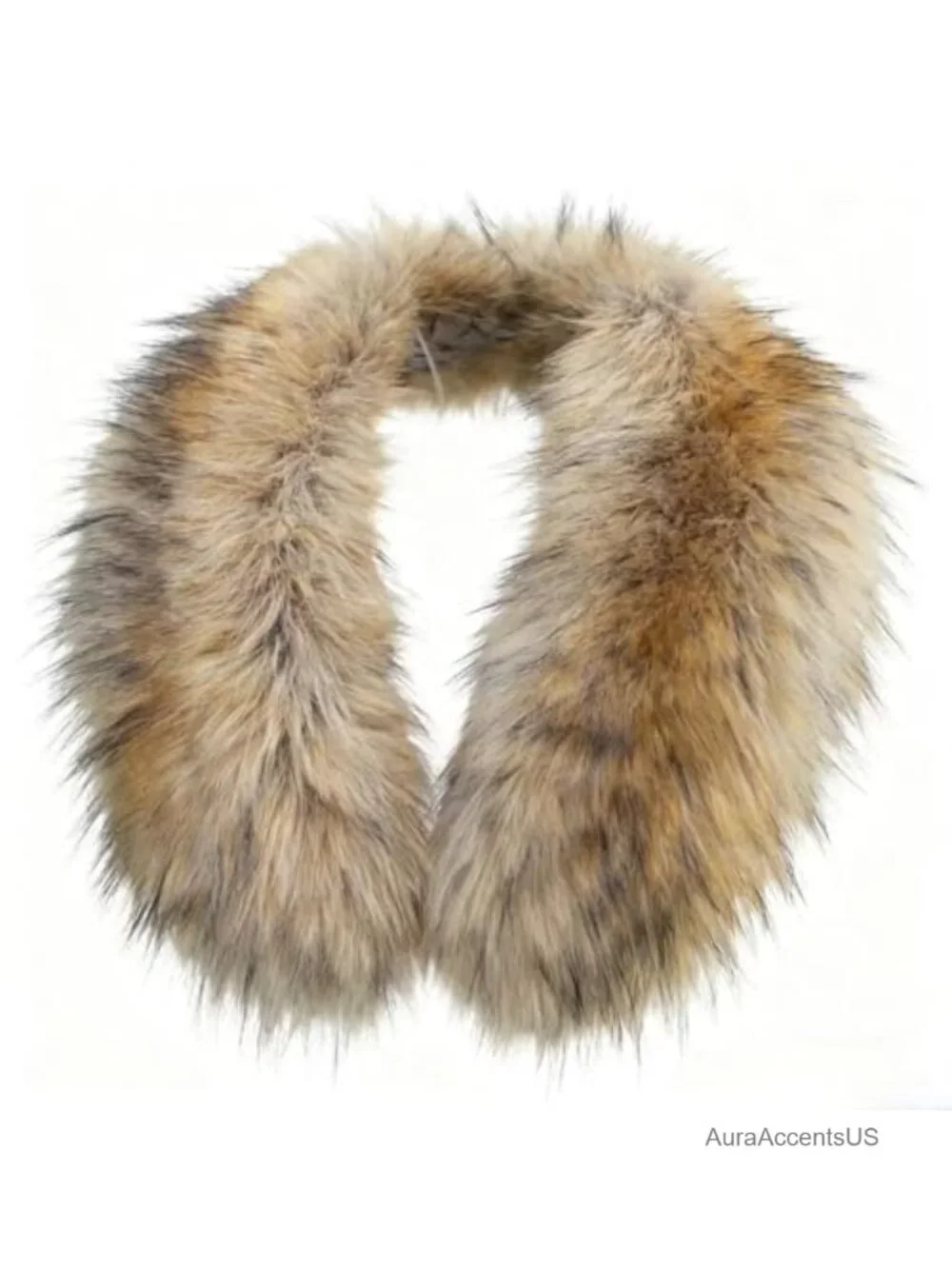 Faux Fur Hood Trim Replacement Collar Detachable Scarf Wrap for Coat Jacket